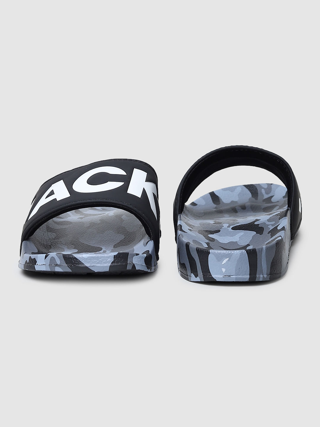 Black Camo Print Sliders