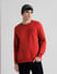 Red Logo Text Print Sweatshirt_408326+1
