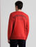Red Logo Text Print Sweatshirt_408326+4