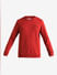 Red Logo Text Print Sweatshirt_408326+7