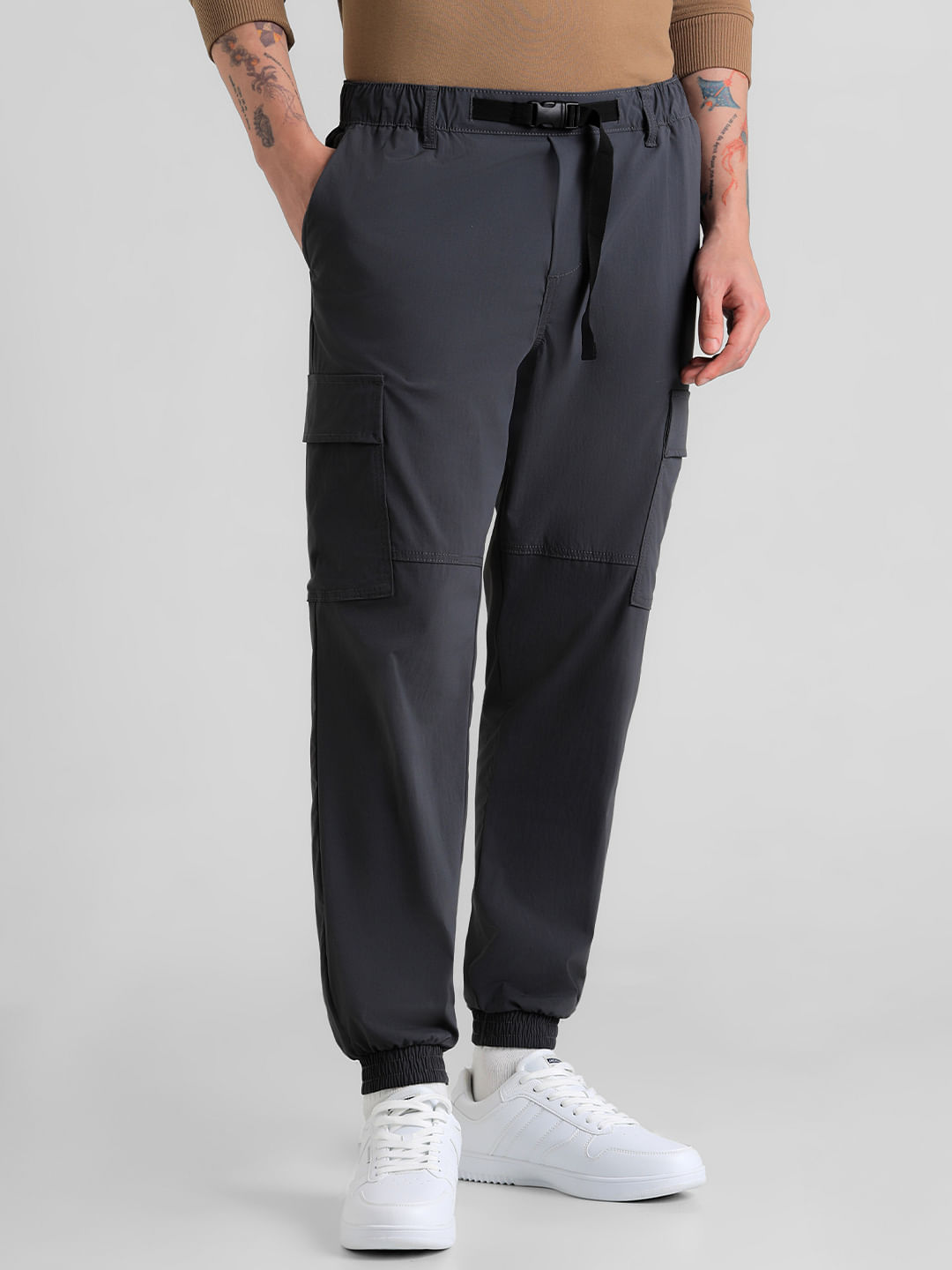 Straight With It Buckle Strap Cargo Pants - Black | Fashion Nova, Mens Jeans  | Fashion Nova