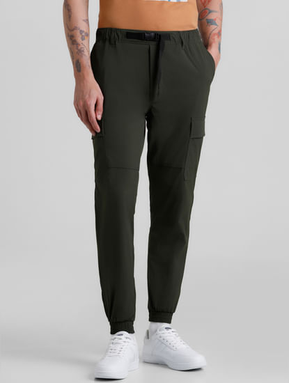 Green Mid Rise Cargo Pants