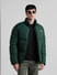 Green High Neck Puffer Jacket_408333+1