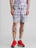 URBAN RACERS by JACK&JONES WHITE LOW RISE PRINTED SHORTS_408338+1