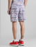 URBAN RACERS by JACK&JONES WHITE LOW RISE PRINTED SHORTS_408338+3
