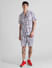 URBAN RACERS by JACK&JONES WHITE LOW RISE PRINTED SHORTS_408338+5