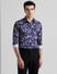 Black Floral Print Full Sleeves Shirt_408351+2