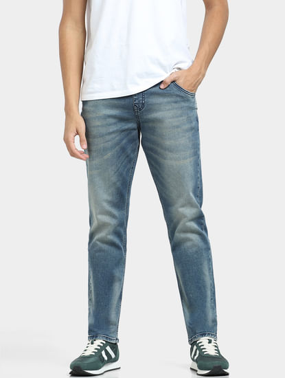 Blue Low Rise Washed Paul Anti Fit Jeans