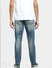 Blue Low Rise Washed Paul Anti Fit Jeans_407637+4