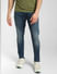 Dark Blue Low Rise Washed Slim Fit Jeans_407639+2
