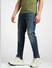 Dark Blue Low Rise Washed Slim Fit Jeans_407639+3