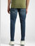 Dark Blue Low Rise Washed Slim Fit Jeans_407639+4