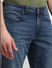Dark Blue Low Rise Washed Slim Fit Jeans_407639+5