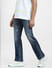 Blue High Rise Distressed Ray Bootcut Jeans_407640+3