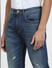 Blue Low Rise Distressed Ray Bootcut Jeans_407640+5