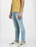 Light Blue Low Rise Distressed Skinny Fit Jeans_407641+3