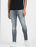 Grey Low Rise Distressed Liam Skinny Jeans_407650+2