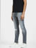 Grey Low Rise Distressed Liam Skinny Jeans_407650+3
