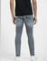 Grey Low Rise Distressed Liam Skinny Jeans_407650+4
