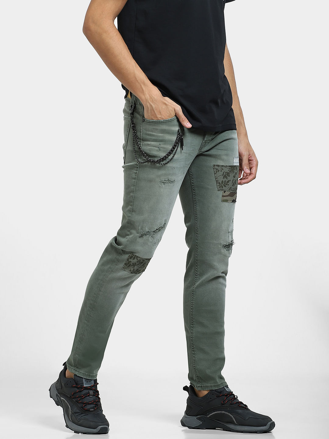 Rewash Juniors Ripped Skinny Ankle Jeans Olive Green 9 Affordable Designer  Brands | Affordable Designer Brands