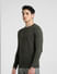 Olive Green Knitted Sweater_407668+3