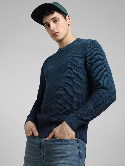 Blue Ombre Knitted Sweater