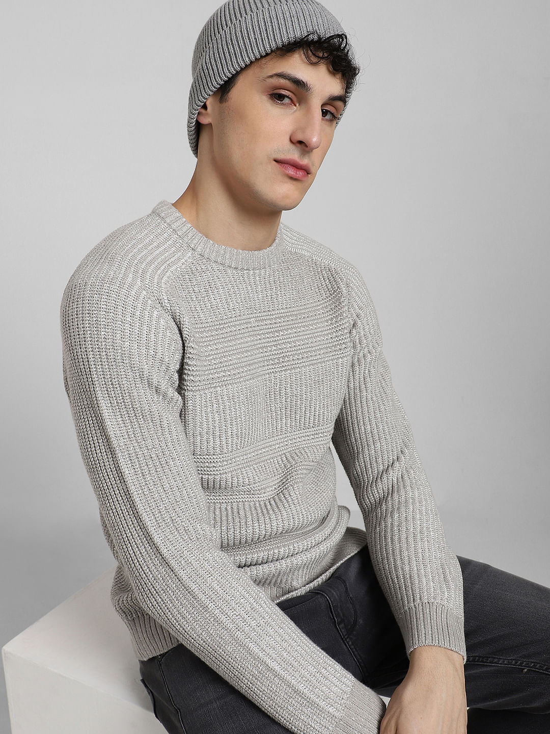 Grey shop knit sweater