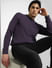 Dark Purple Knitted Sweater_407678+1