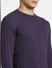 Dark Purple Knitted Sweater_407678+5