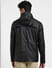 Black Hooded Rain Jacket