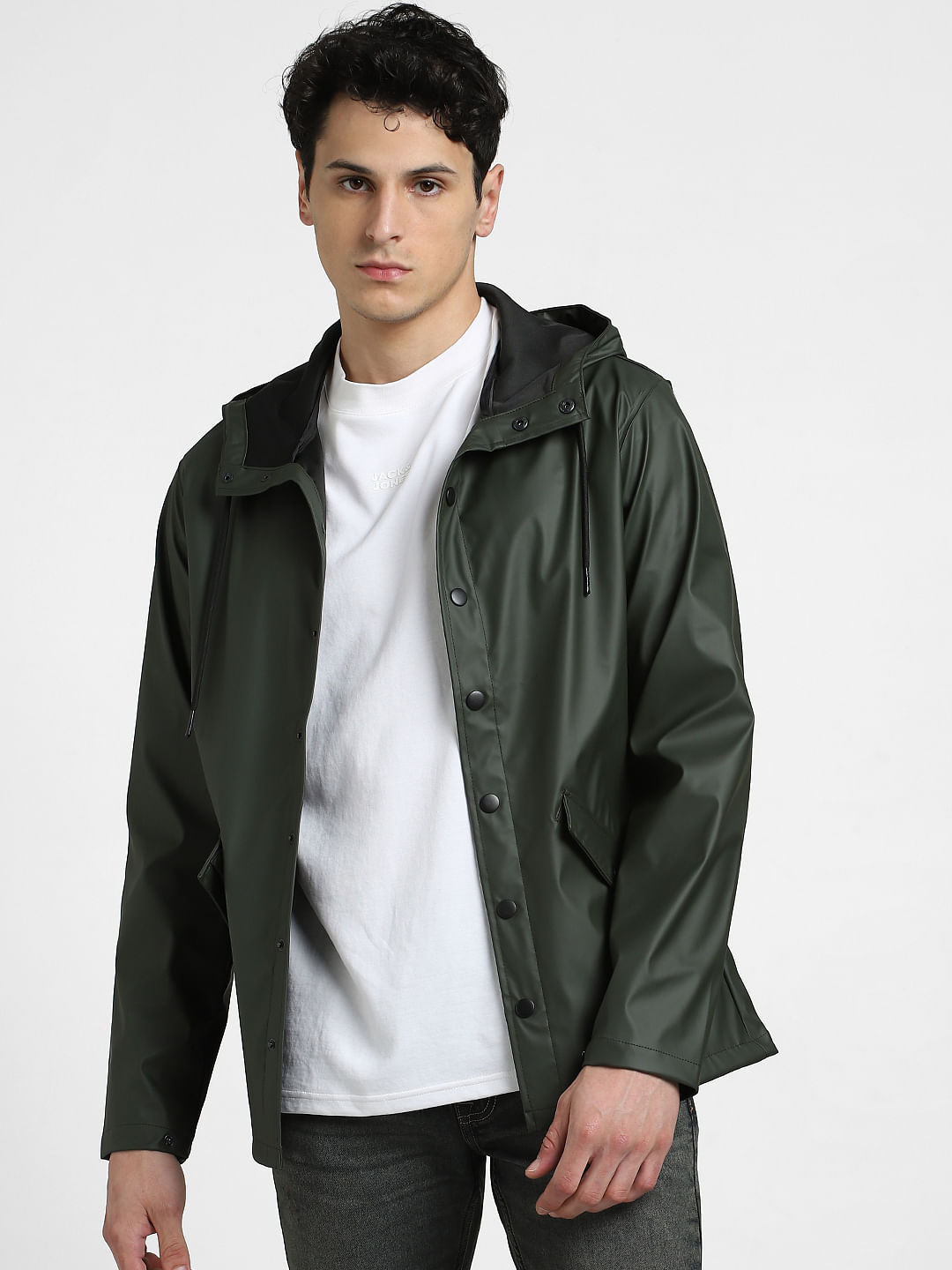 Dark green clearance rain jacket