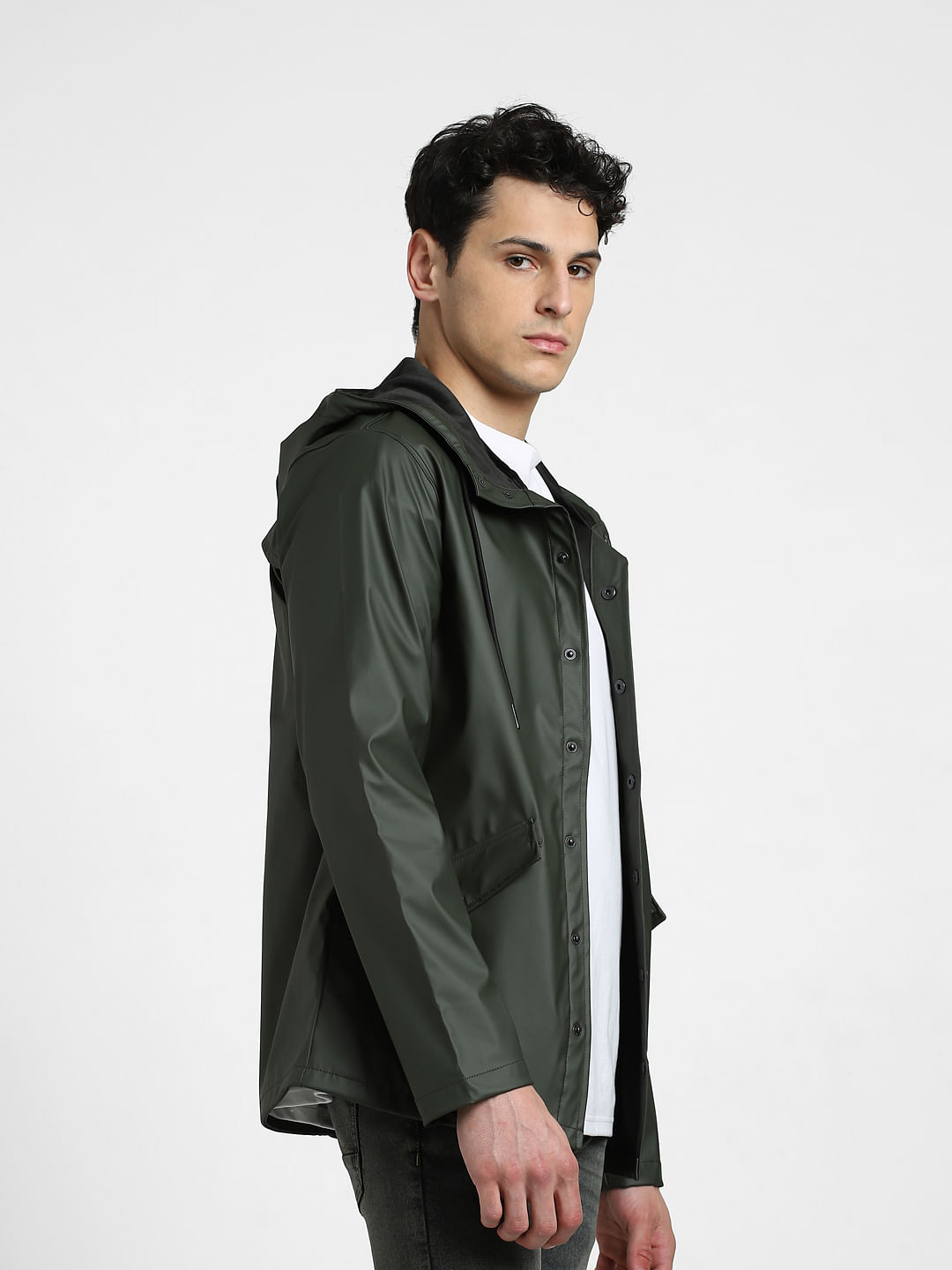 Dark green clearance rain jacket