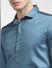 Blue Slim Fit Full Sleeves Shirt_407685+5