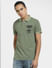 Green Embordered Patch Polo T-shirt_407686+2