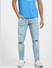 Light Blue Low Rise Distressed Glenn Slim Fit Jeans_407691+2