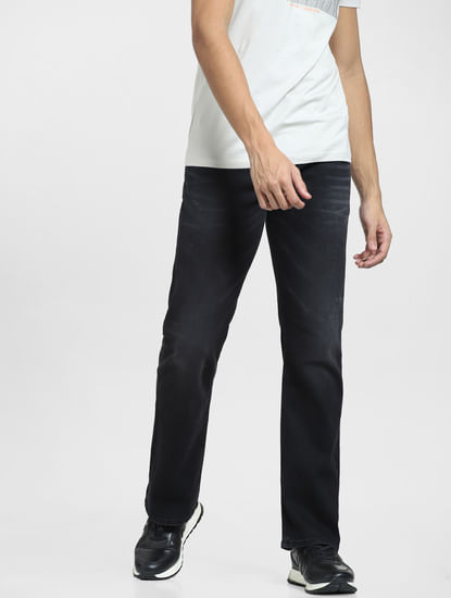 Black Low Rise Ray Bootcut Jeans