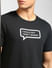 Black Text Print Crew Neck T-shirt_395557+5