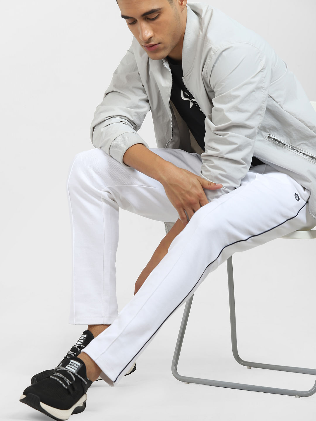 White cheap skinny sweatpants