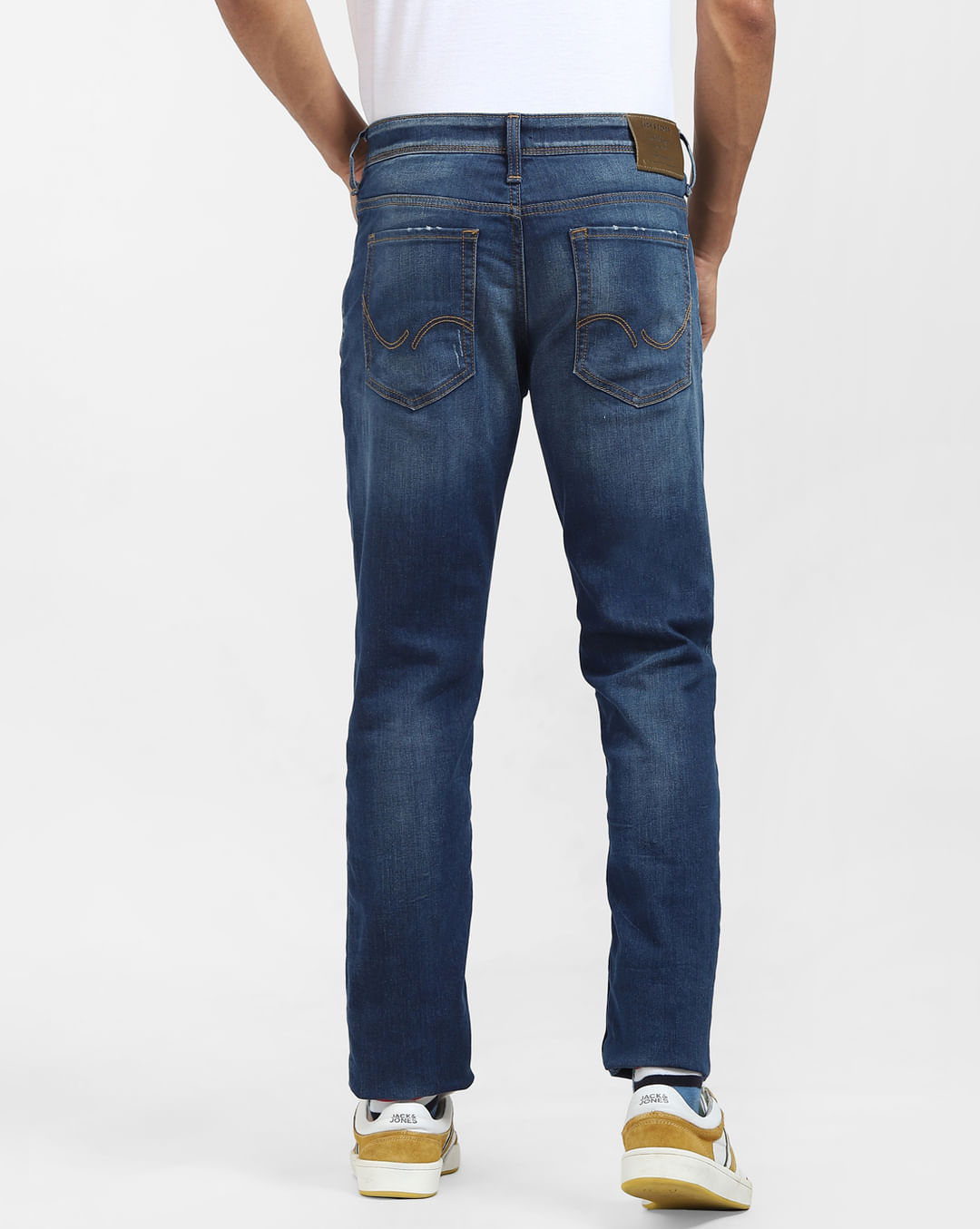 Buy Blue Low Rise Faded Slim Fit Jeans for Men