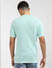 Green Textured Polo Neck Knit T-shirt_395564+4