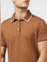 Brown Polo Neck T-shirt_395566+5