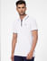 White Front Zip Polo Neck T-shirt_395575+2