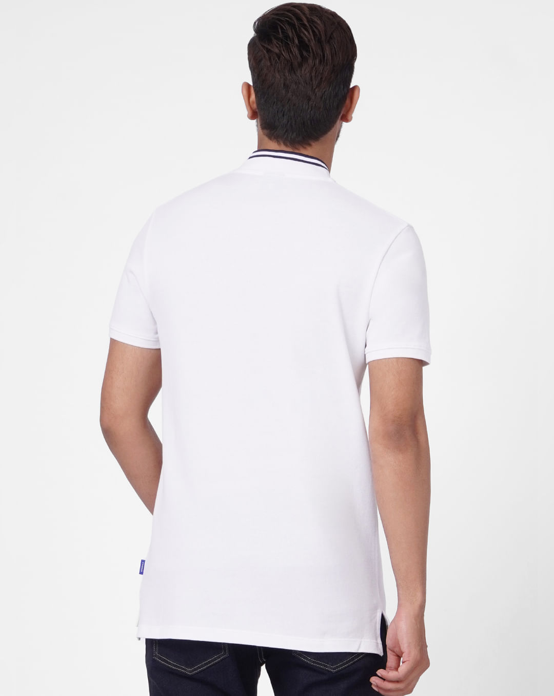 White Polo Neck T-shirt