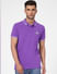 Purple Polo Neck T-shirt_395588+2