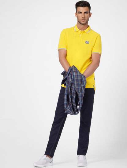 Yellow Polo Neck T-shirt