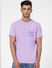 Purple Crew Neck T-shirt_395600+2