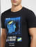 Black Graphic Print Crew Neck T-shirt_395608+5