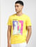Yellow Graphic Print Crew Neck T-shirt_395611+2