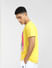 Yellow Graphic Print Crew Neck T-shirt_395611+3