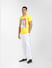 Yellow Graphic Print Crew Neck T-shirt_395611+6